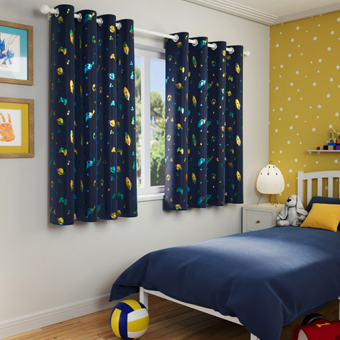 Infinity Eyelet, Blue - Ready Made Curtains - Image 3